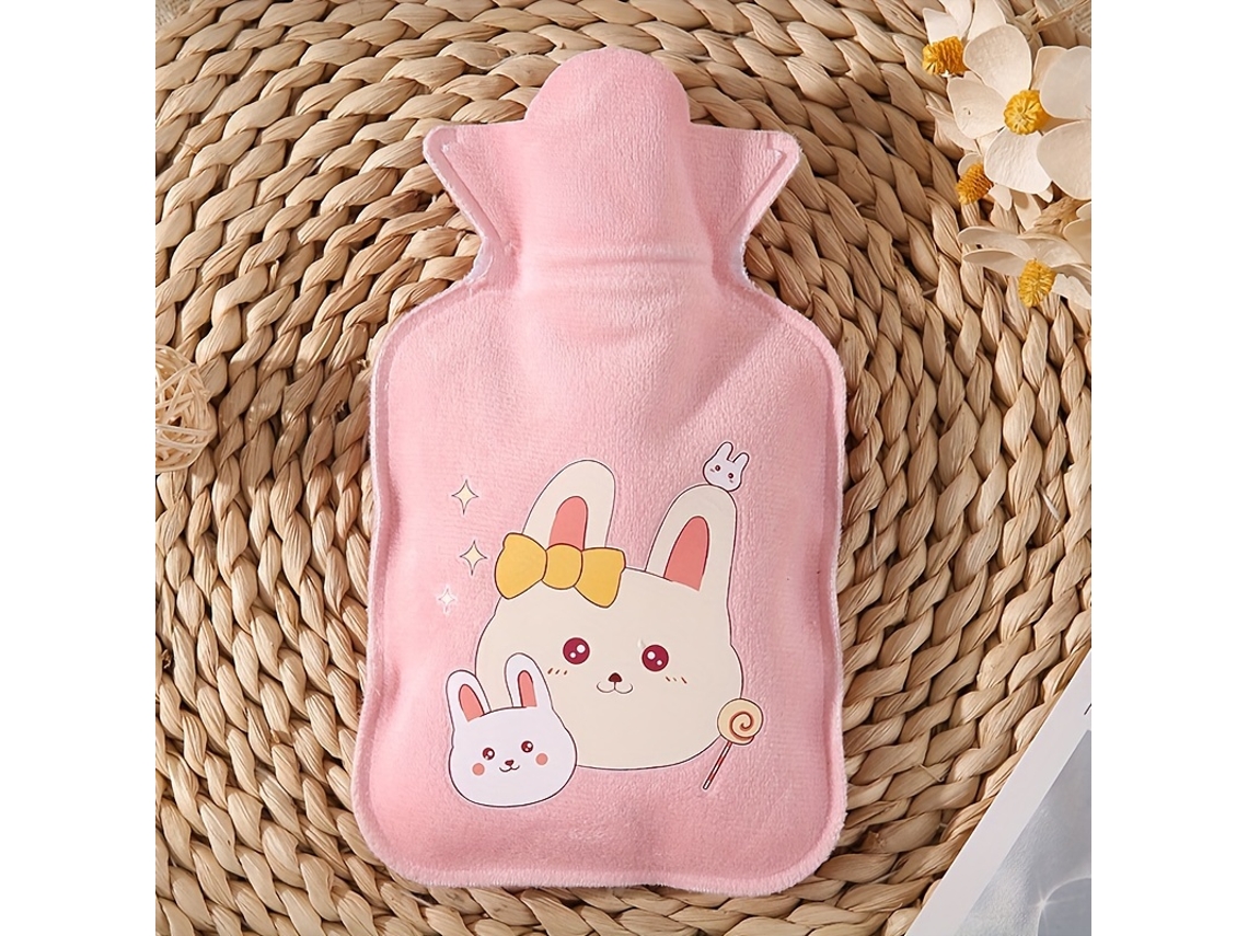 Bolsa de água quente felpuda, com desenho de desenho animado, manual, não elétrico, 350 ml STELASPLEN