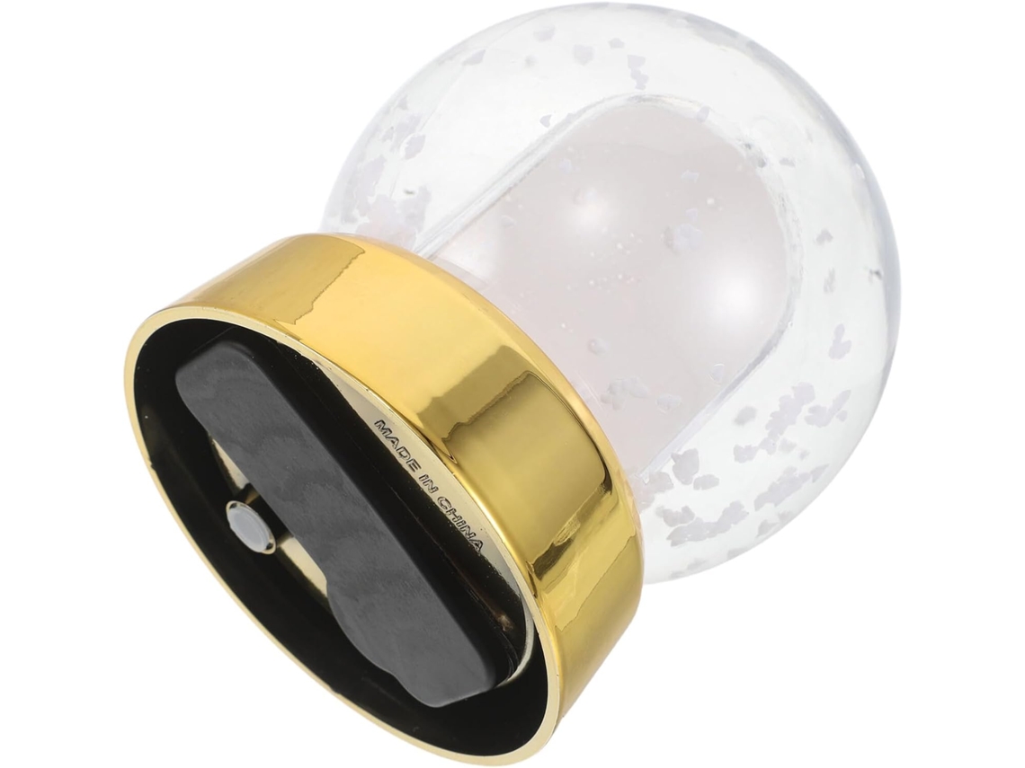Globo Fotográfico 85 Dourada Moldura Transparente Plástico Fotos Espaço Branco Inserir Decoração Personalizada GOKOCO