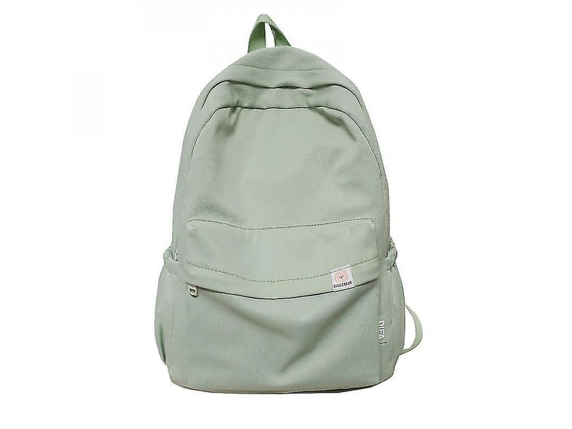 Mochila De Ombro Para Mulher Impermeável De Náilon Casual Viagem Escola Adolescentes Cor Sólida 20-35l Verde