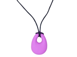 Mali colar de Mastigação para Bebê Silicone Macio Pingente Gotinha Roxo Brinquedo Sensorial