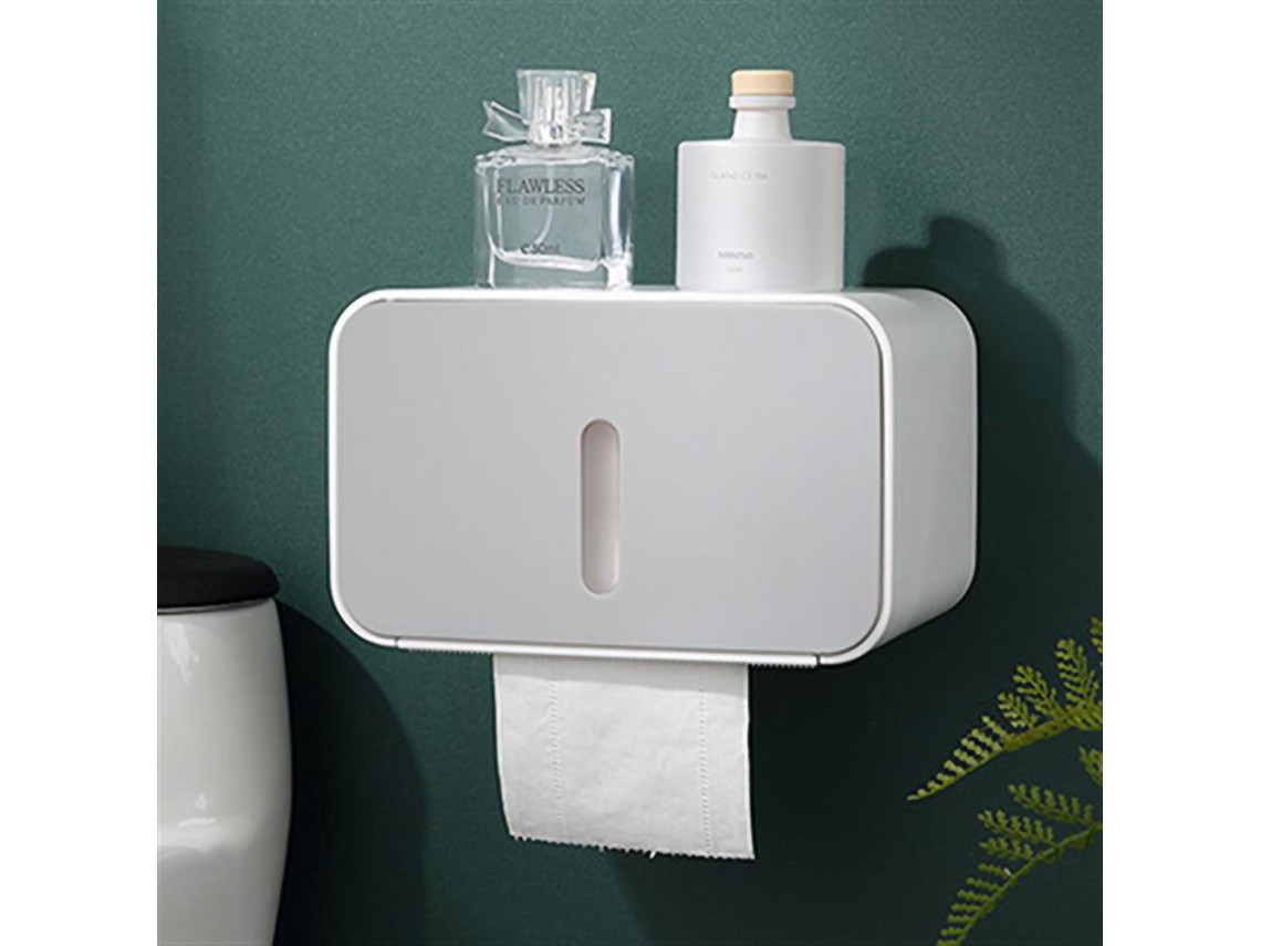 Porta papel Higiênico de Parede À Prova D'água com Armazenamento para Banheiro | S/MARCA
