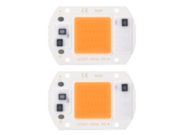 Rebe-2 Peças Chips De Luz Cob Led Integrado Para Plantas Fonte De Luz 20w Ac110v Alto Brilho