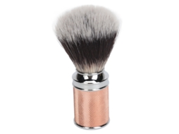 Pincel De Espuma Para Barba De Nylon Dourado-rosa Com Cabo Curvo