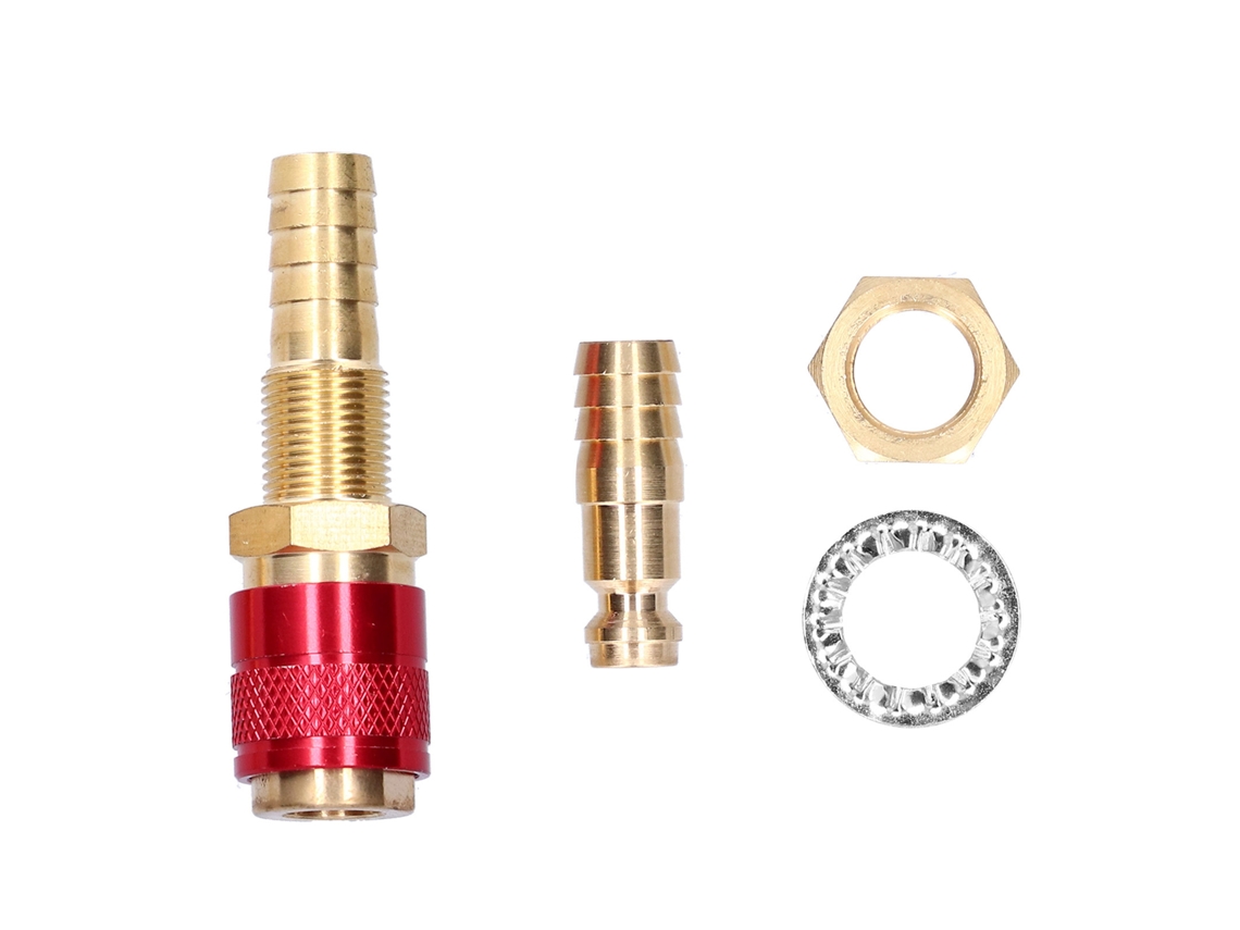 Conector rápido de latão para mangueira de tocha TIG, conexão M10, acessório para equipamento de soldagem.