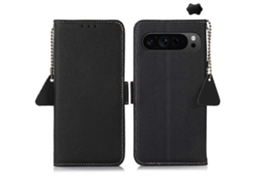 Capa De Couro Tj Com Rfid E Ímã Lateral Para Google Pixel 9 Pro