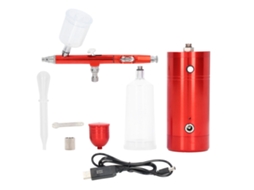 Mini conjunto de aerógrafo recarregável sem fio, fácil de usar para tatuagem, pintura de modelos e decoração de bolos.