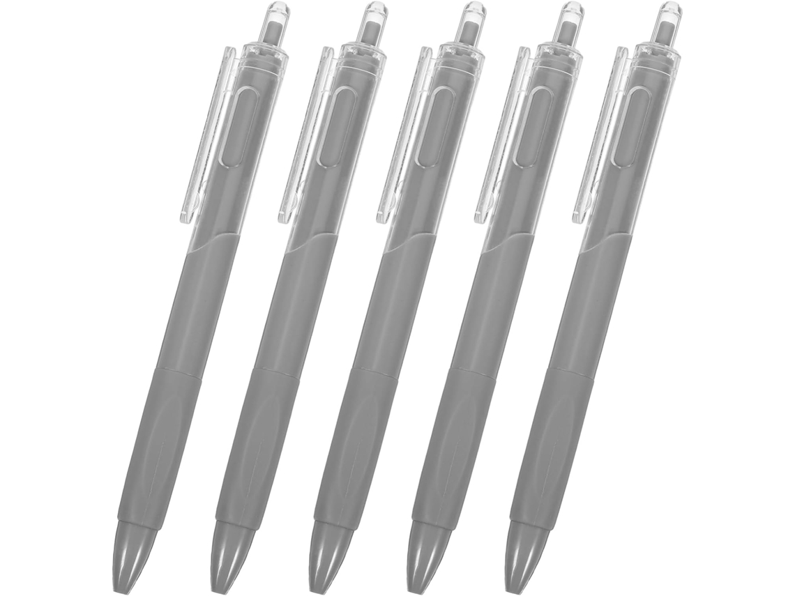 Conjunto De 5 Canetas Esferográficas Pretas Para Escrita, Ergonômicas