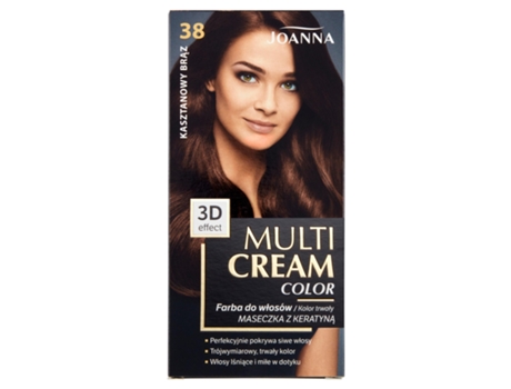 Multi Creme Corante Para Cabelo 38 Castanho Bronzeado Joanna