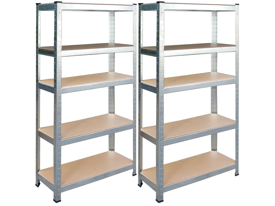 Prateleira De Armazenamento Em Metal - Conjunto De 2, 180 X 90 X 40 Cm - Humberg Hr-812