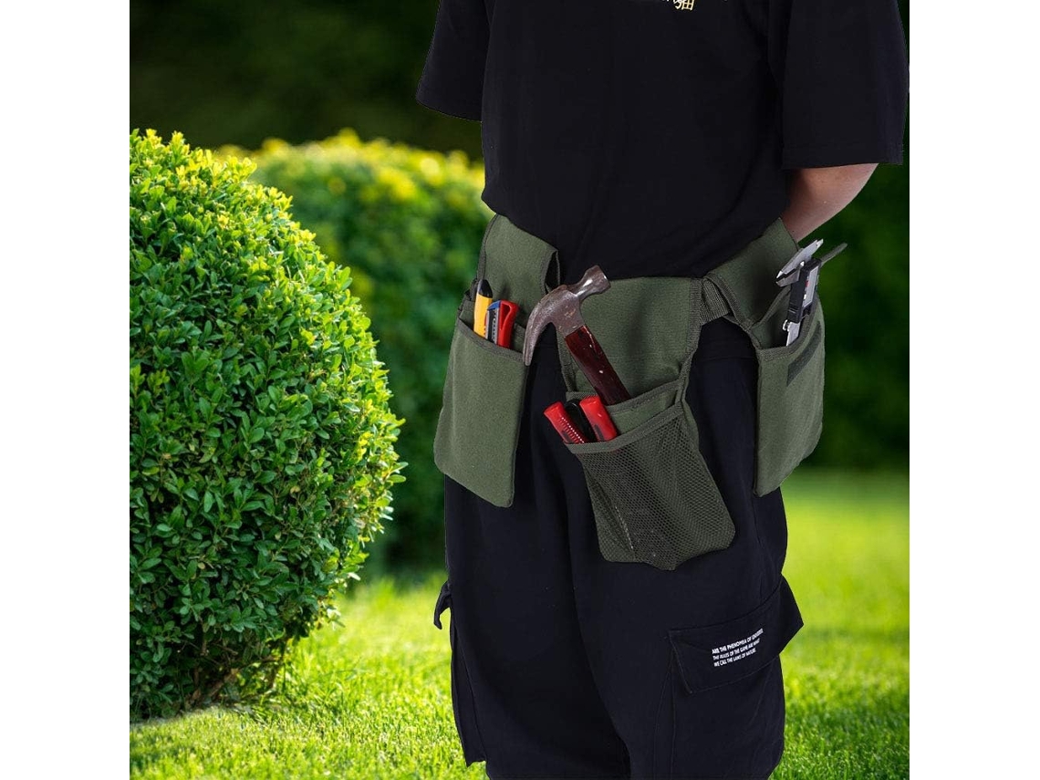 Bolsa De Cintura Portátil Impermeável Para Ferramentas Com 7 Bolsos, Resistente Ao Desgaste, Ideal Para Guardar