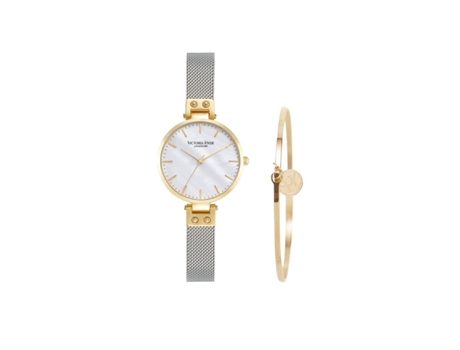 Conjunto De Relógio Victoria Hyde (river Thames Set) Relógio Feminino - Ouro E Prata