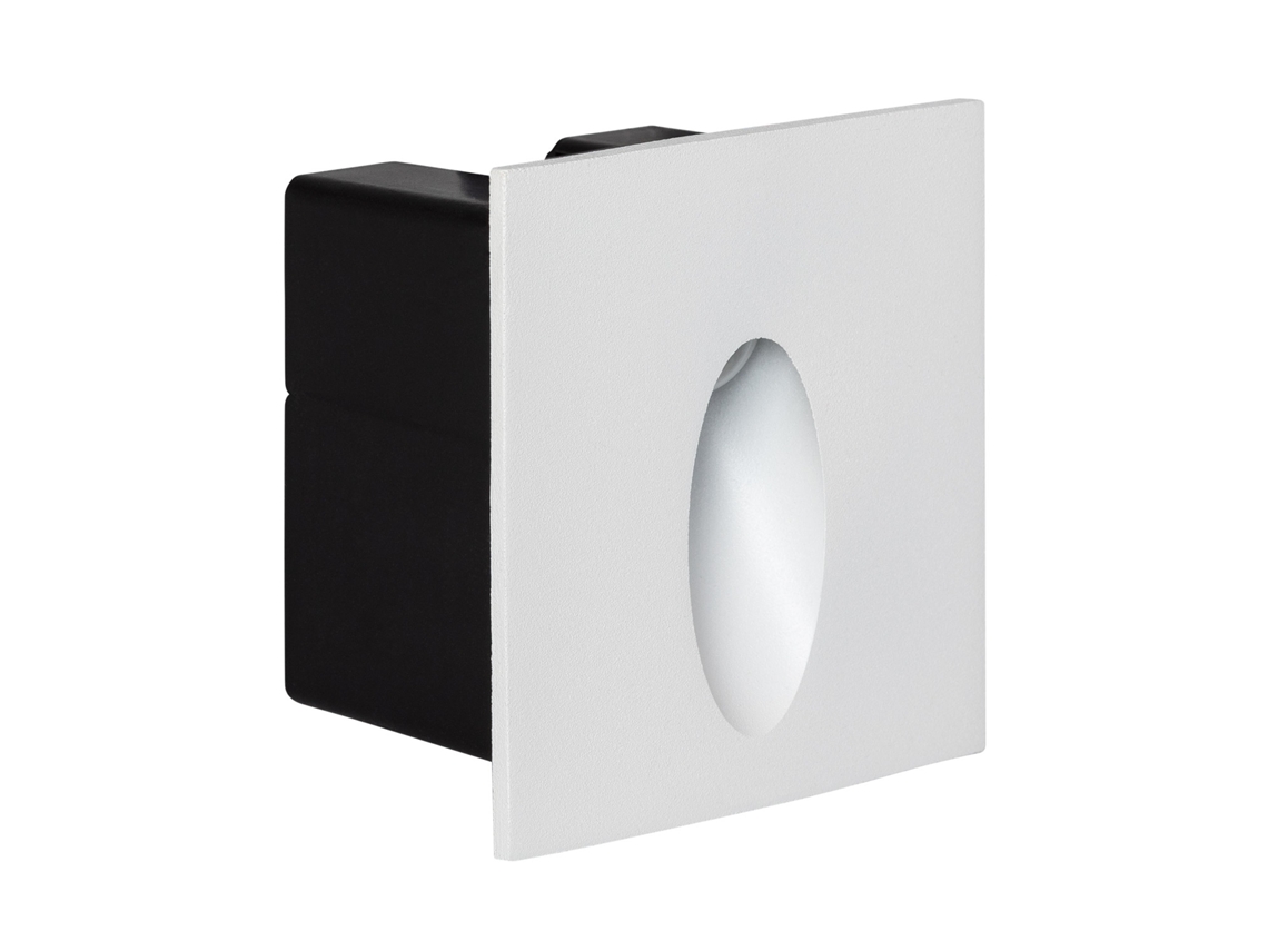 Baliza De Parede Led 3w De Alumínio Quadrada Oval Olite Branca 4000k Branco Neutro