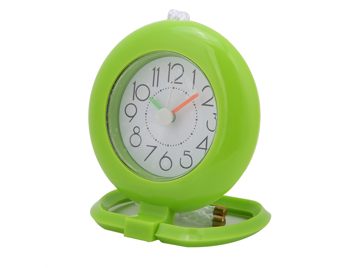 Reloj de mesa impermeable, moderno, de doble uso, decorativo para baño, cocina, hogar, color verde.
