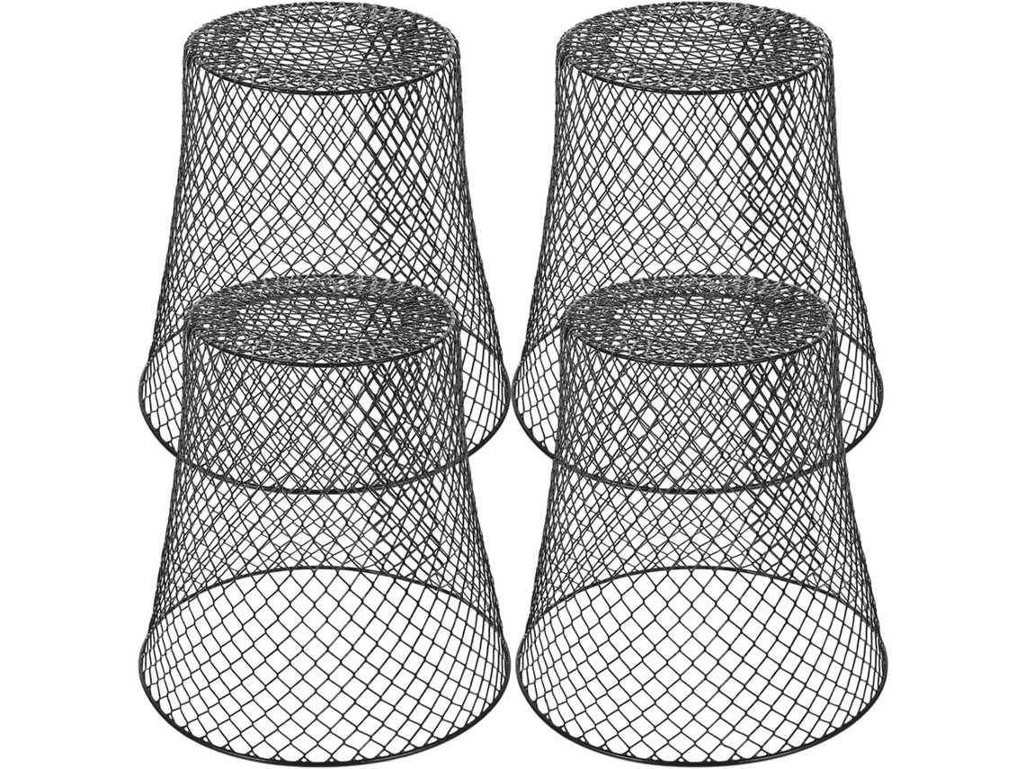 Kichouse Gaiola de Proteção para Plantas em Ferro, Kit de 4 Peças com Tela para Proteger Ervas e Vasos de Flores em CHABERLU