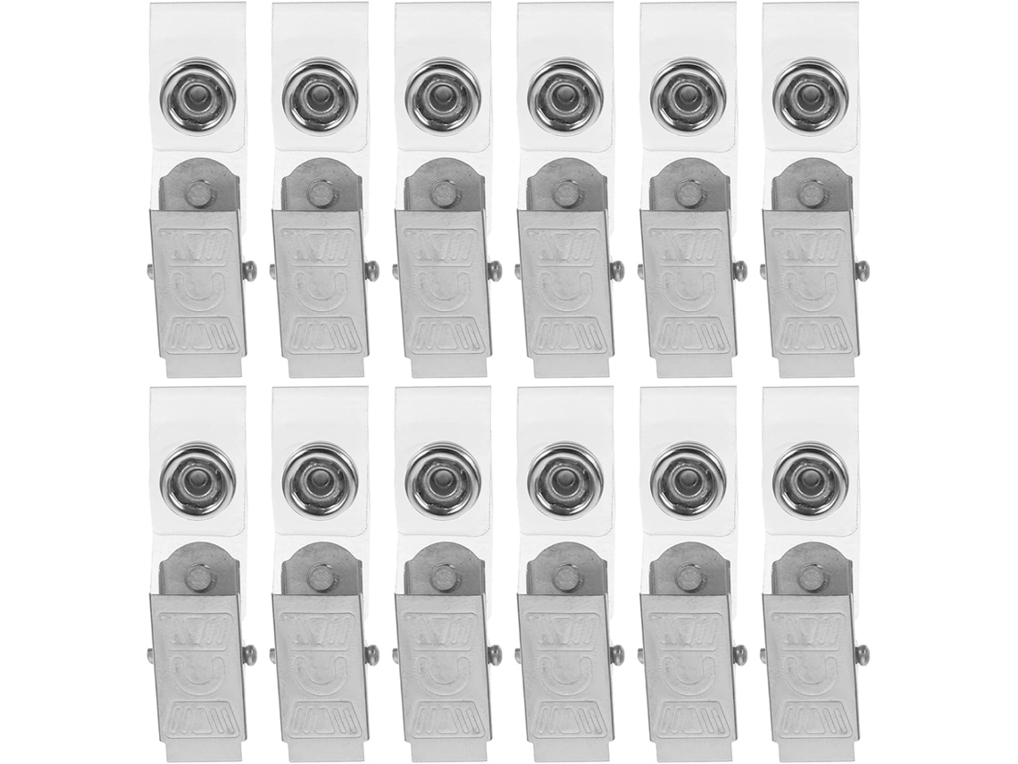 Conjunto De 100 Prendedores De Crachá Em Ferro Prateado E Pvc, Leves E Portáteis, Com Cordão, Ideais Escolas E
