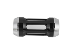 Conector De Filtro De Espiral Duplo G1/4 Para Refrigeração Por Água Com Corpo Preto E Cabeça Prata