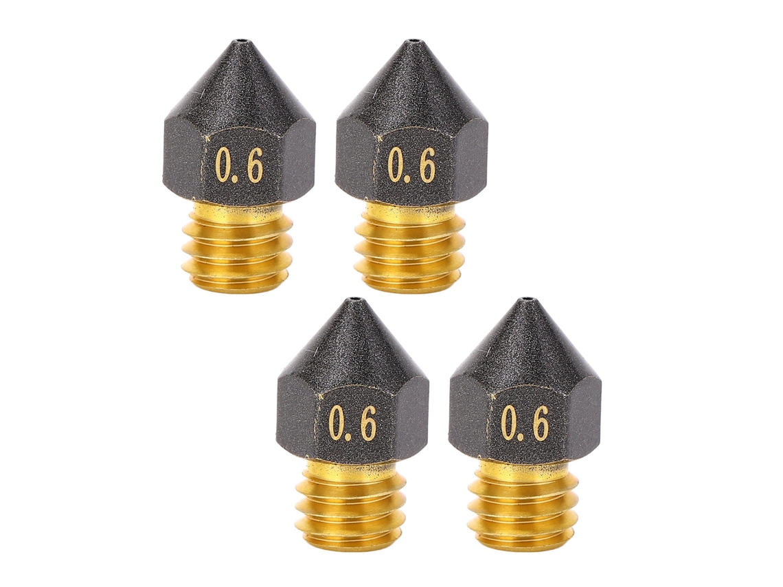 Bicos De Extrusor 3d De Latão Revestido Com Ptfe 0.6mm Para Ender-3 Ender-3 Pro
