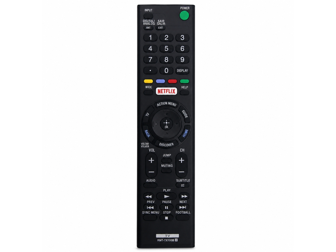 Comando À Distância De Substituição Para Tv Compatível Com Sony Rmt-tx100b Com Botão Netflix_zhd