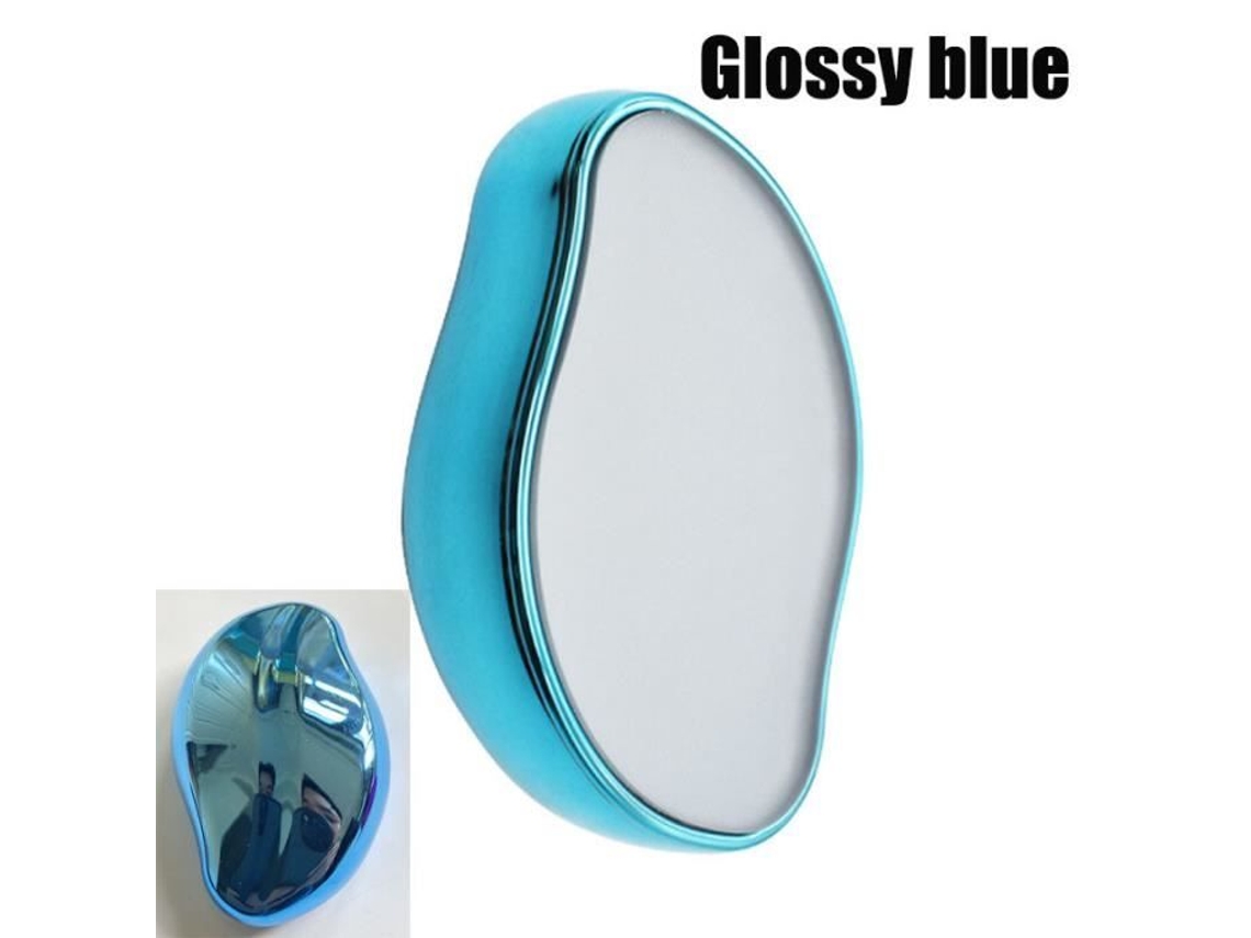 Luva Esfoliante Massagem com Pedras de Cristal para Depilação Borracha Esfoliante Azul