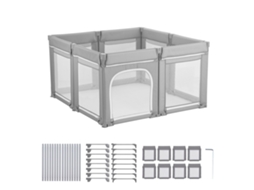 Playground Succebuy Dobrável Com Barreira Anti Engatinhar Cinza 2070 X 1850 X 695 Mm