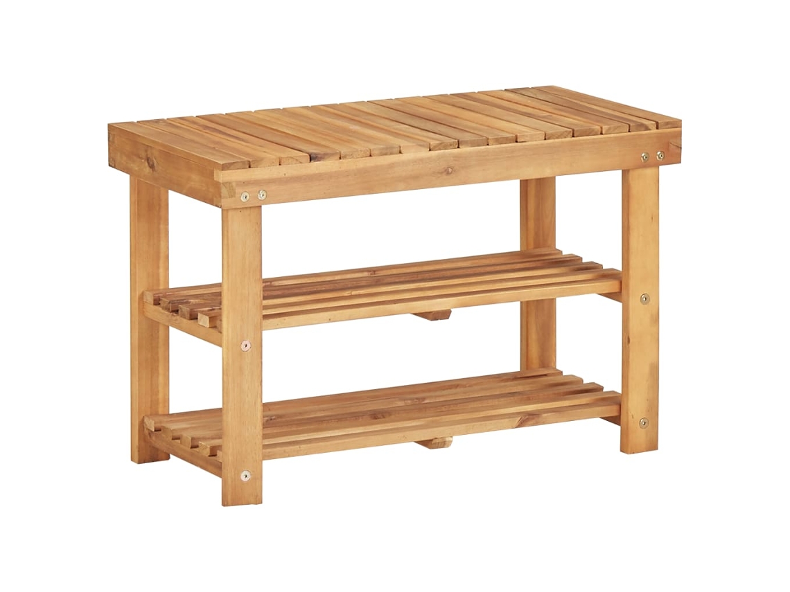 Vidaxl Sapateira 70x32x46 Cm Madeira De Acácia Maciça