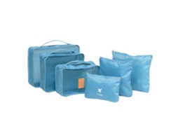 Conjunto Organizador de Viagem, Luggan Azul BRILVIBERA