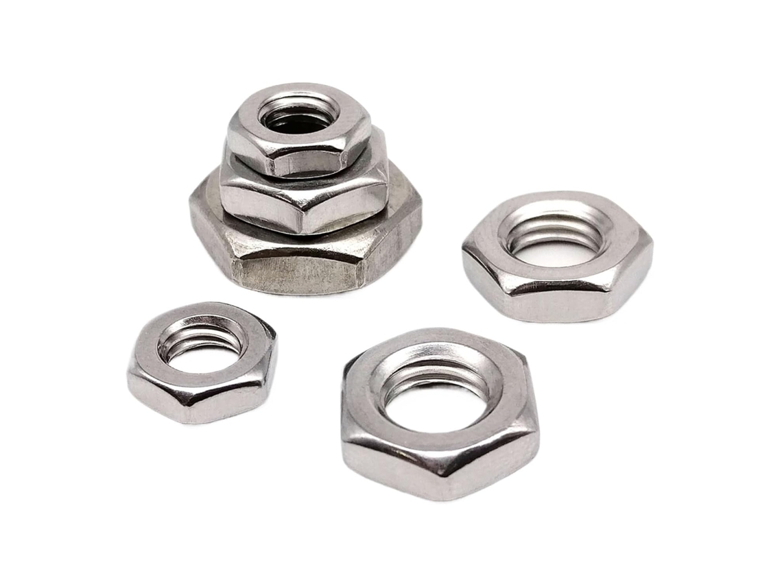 5 10 50 Peças M3 M4 M5 M6 M8 M10 M12 M16 Gb6172 316 A4-70 Porca Sextavada Fina Tipo Wafer