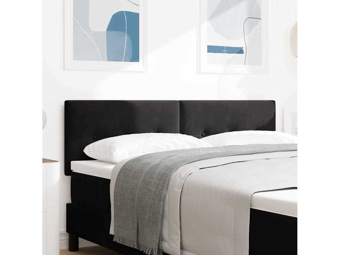Vidaxl Cabeceira Preto 144 Cm Veludo