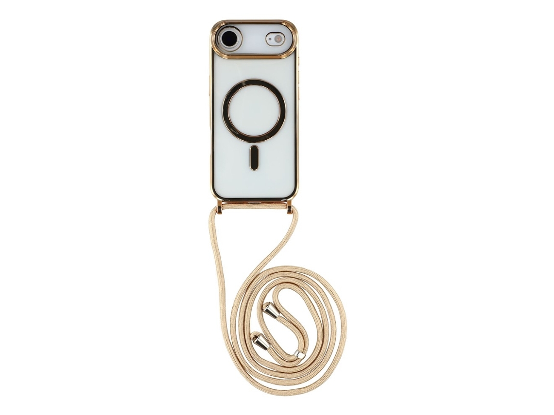 Capa Para Iphone Air Skalo Em Tpu Com Borda Colorida E Efeito Colar - Dourada