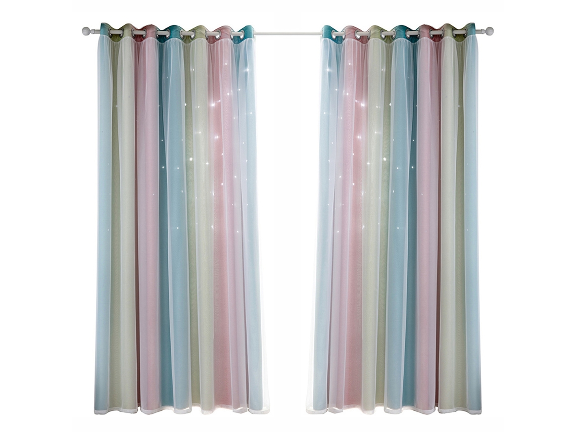 Cortinas Blackout Estrelas S/MARCA para Quarto de Menina