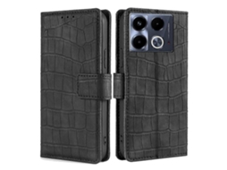 Capa De Couro Com Fecho Magnético Skin Feel Crocodile