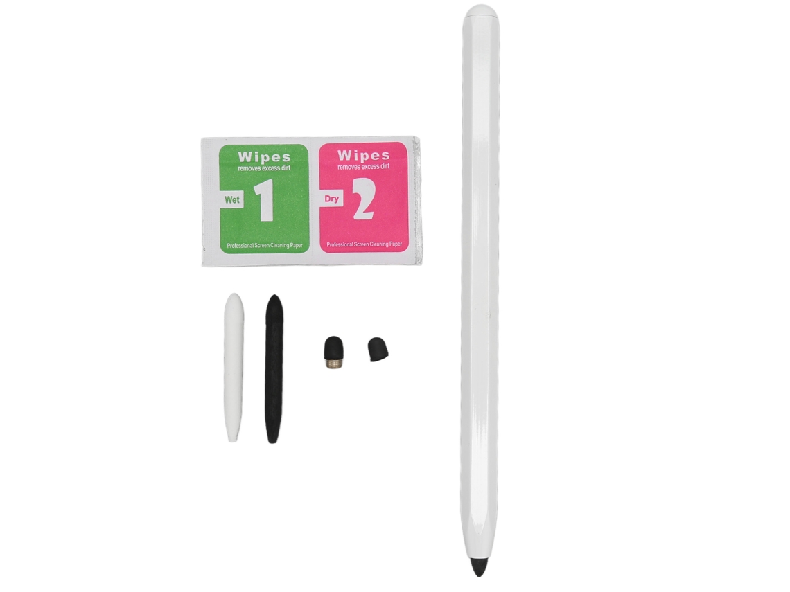 2026zentro-caneta Estilo Universal Com Ponta De Fibra Macia Alta Sensibilidade Para Tablet E Celular Branco Com 2 Pontas Substitutas