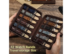 Estojo De Couro Organizador De Pulseira De Relógio Caixa De Viagem Portátil Bolsa De Armazenamento De Pulseira De Relógio Olysi Shop