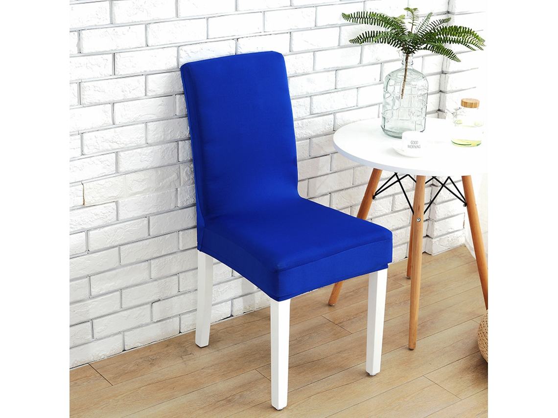 1 Pacote Protetor Removível de Capa para Cadeira de Sala de Jantar para Casa Restaurante-Azul Real-Tamanho Padrão LUUCOZK