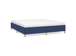 Estrutura de Cama Sem Colchão 180x200 Cm Tecido Azul MAISON EXCLUSIVE
