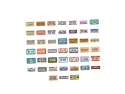 45pcs Adesivos Vintage Pet Série PORTAL