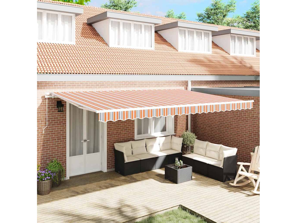 Vidaxl Toldo Retrátil Multicolor 500 X 300 X 165 Cm
