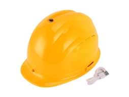 Capacete Solar Arrefecimento com Ventiladores Bluetooth Amarelo