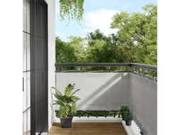 Vidaxl Tela De Varanda 75x600 Cm 100% Poliéster Oxford Cinzento-claro