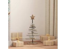 Vidaxl Árvore De Natal Castanho 60 Cm Madeira De Teca Maciça