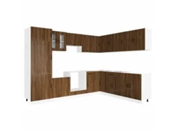 Conjunto de 14 Armários de Cozinha Carvalho Castanho MAISON EXCLUSIVE