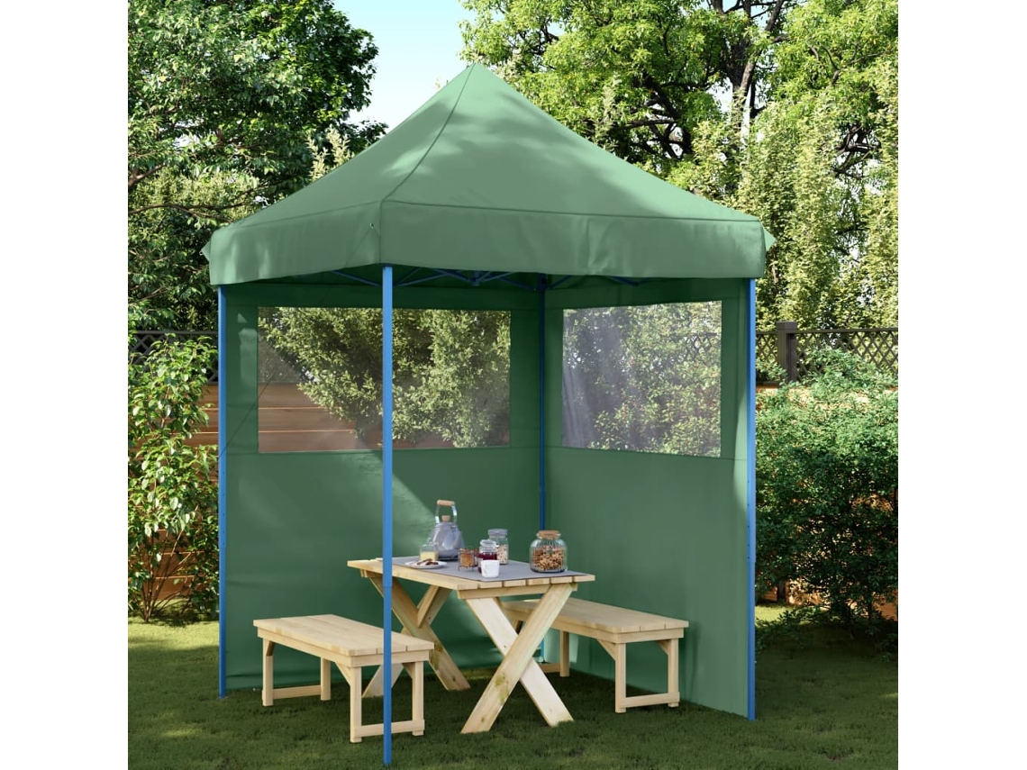 Vidaxl Tenda P/ Festas Pop-up Dobrável Com 2 Paredes Laterais Verde