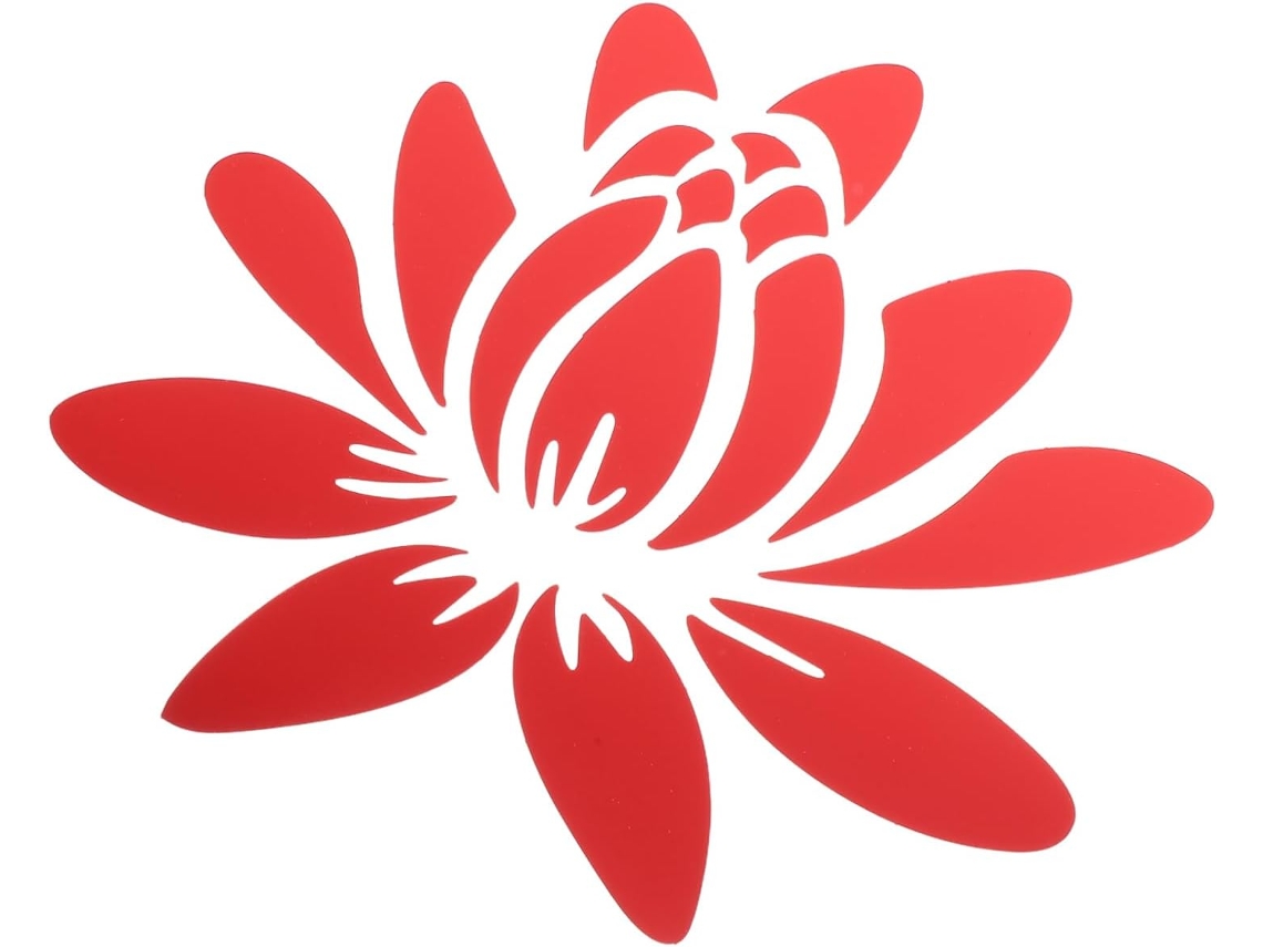 Adesivo Parede 3d Efeito Espelhado Acrílico Estampa Floral Removível Decoração Quarto Estar Banheiro Casa Sala GOKOCO