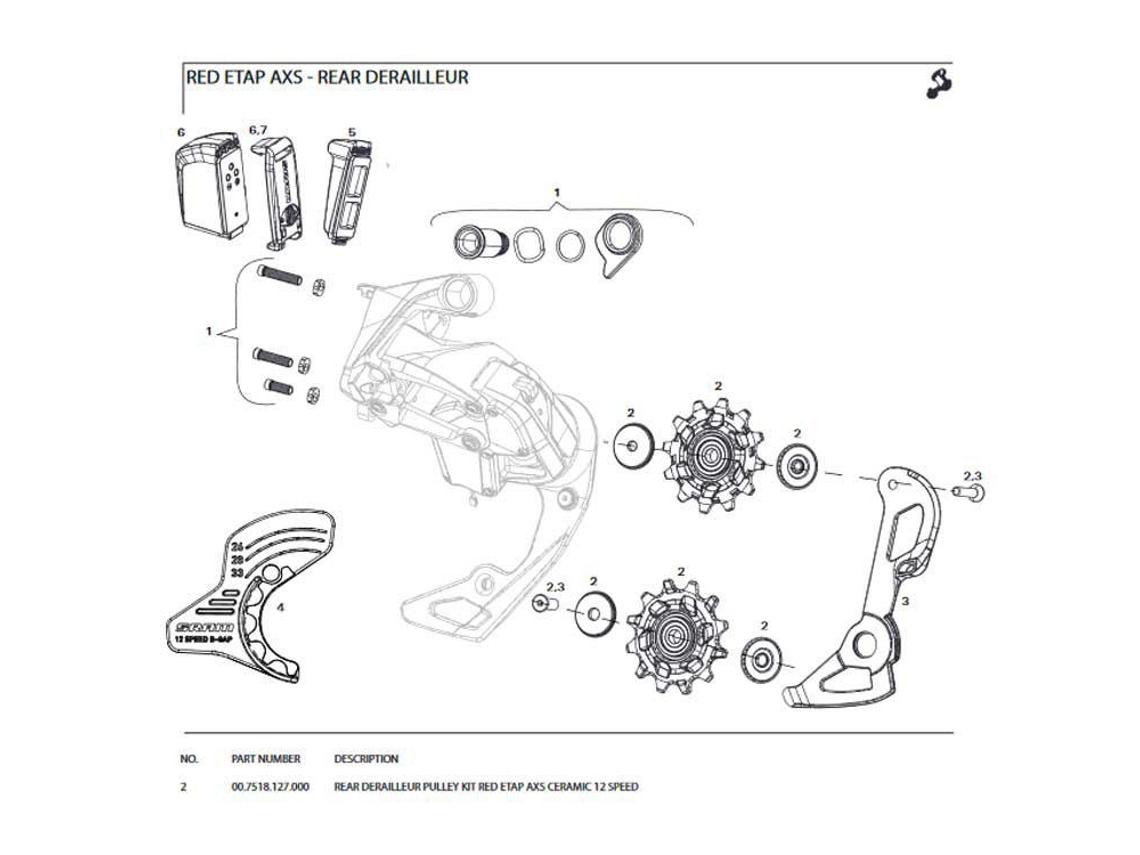 Sram Pulley Wheels Red Etap Axs Ceramic Bearings 12s