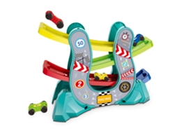 Trilho De Corrida De Carros Com 4 Carrinhos Brinquedo Educativo Interativo Para Crianças