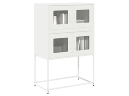 Vidaxl Aparador Alto 68x39x107 Cm Aço Branco