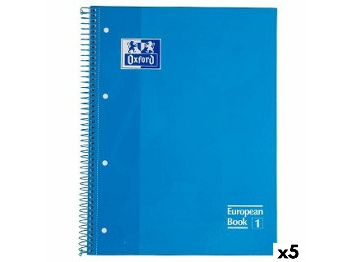 Caderno Oxford Classic Turquesa A4 80 Folhas (5 Unidades)