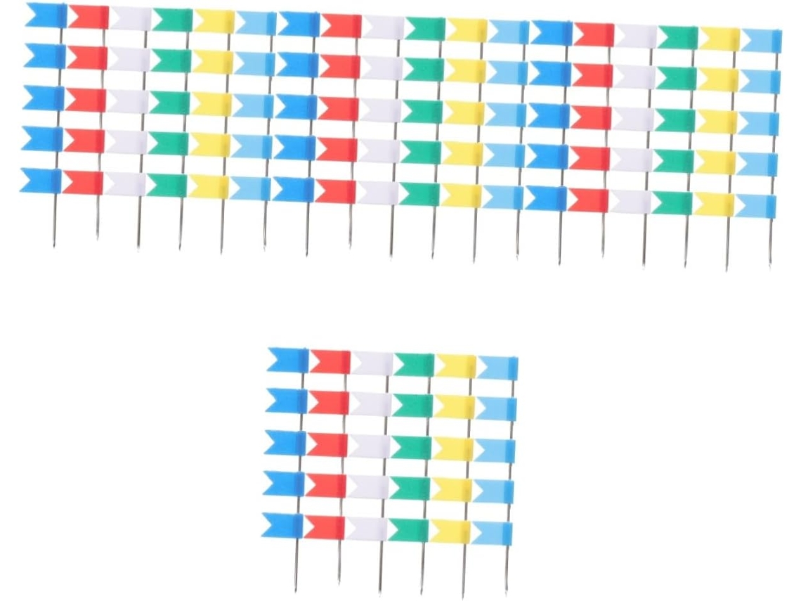 Alfinetes Decorativos Em Formato De Bandeira 100 Unidades X 4