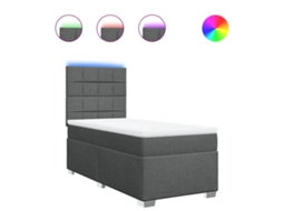 Box Spring Bed, Box Spring Beds Vidaxl Cinzeto Tecido (80 X 200 Cm)