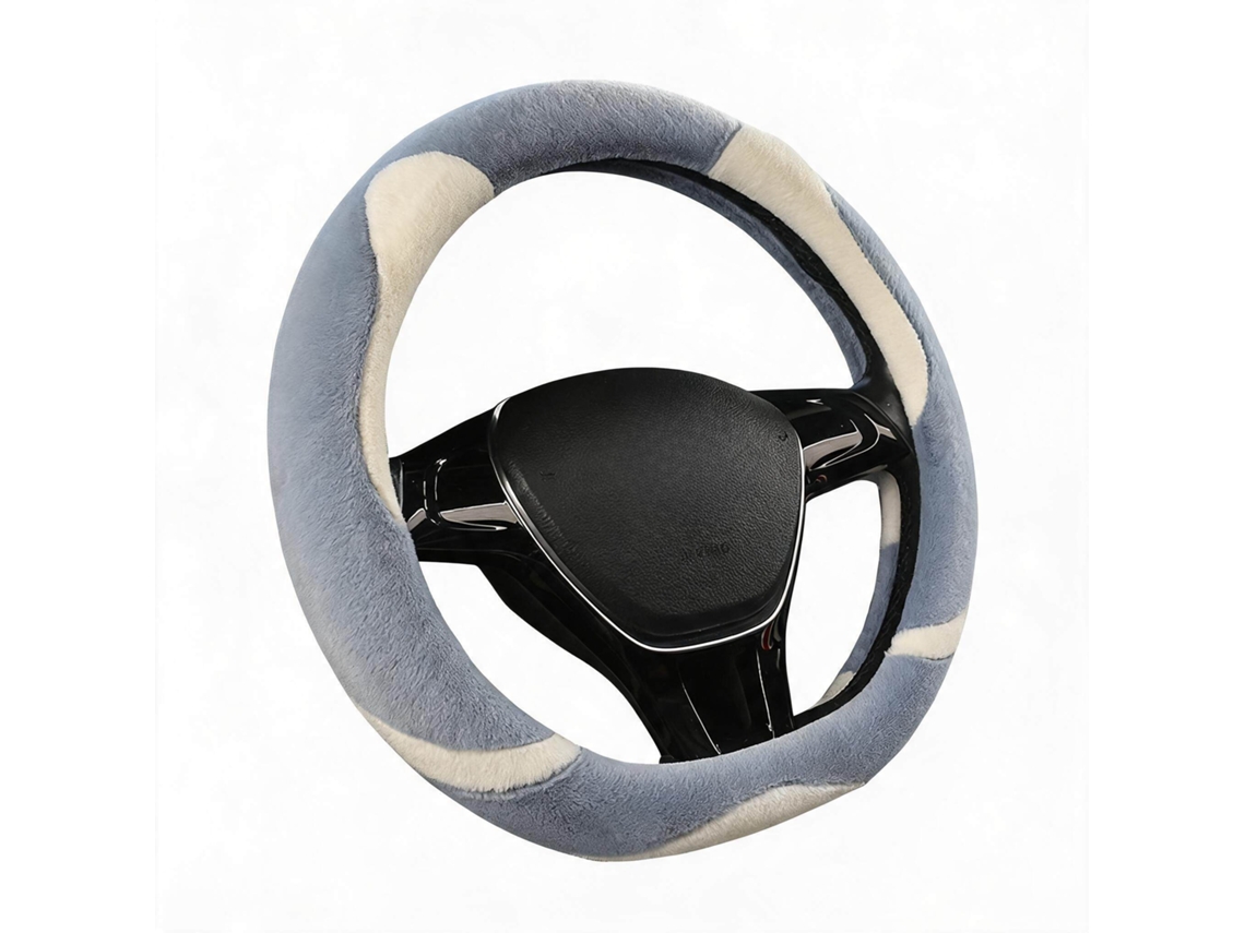 Capa Universal para Volante de Carro HENTEN HOME para Volantes Tipo D com Diâmetro de 38 Cmquente e Respirável (cinza)